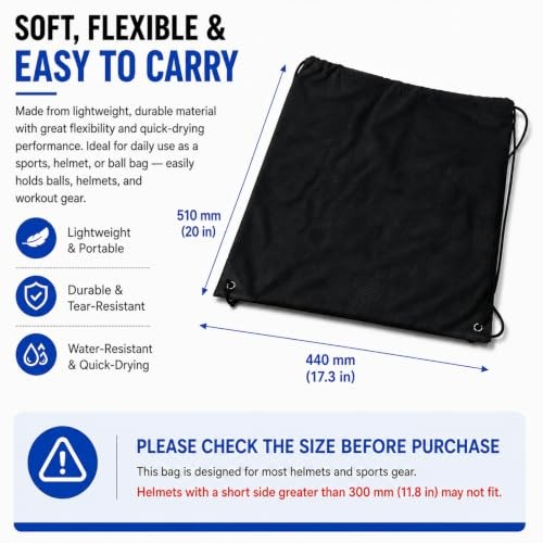 Motorcycle Helmet Bag – Large Capacity Lightweight Drawstring Storage For Dirt