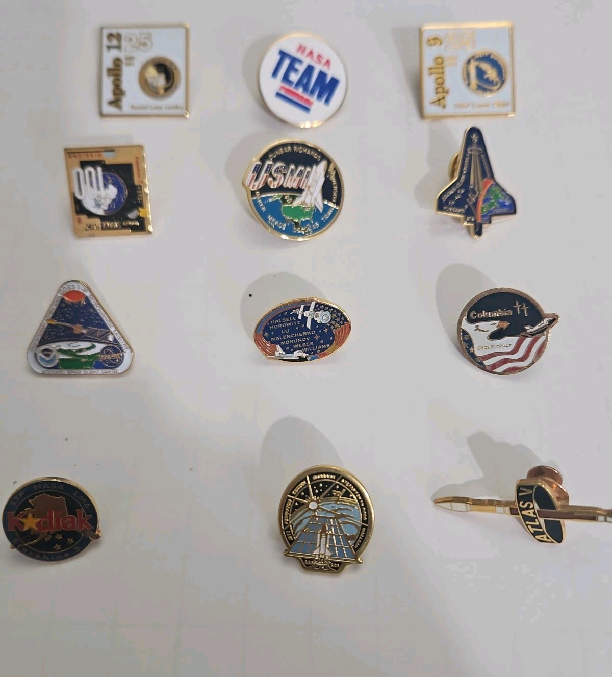 NASA Space Exploration Related Pins Set Of 12 Set #2