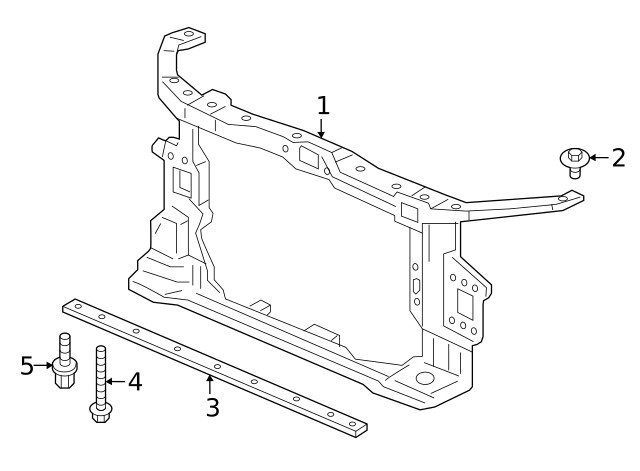 Genuine Honda Radiator Support Panel Bolt 90210-TBA-A01