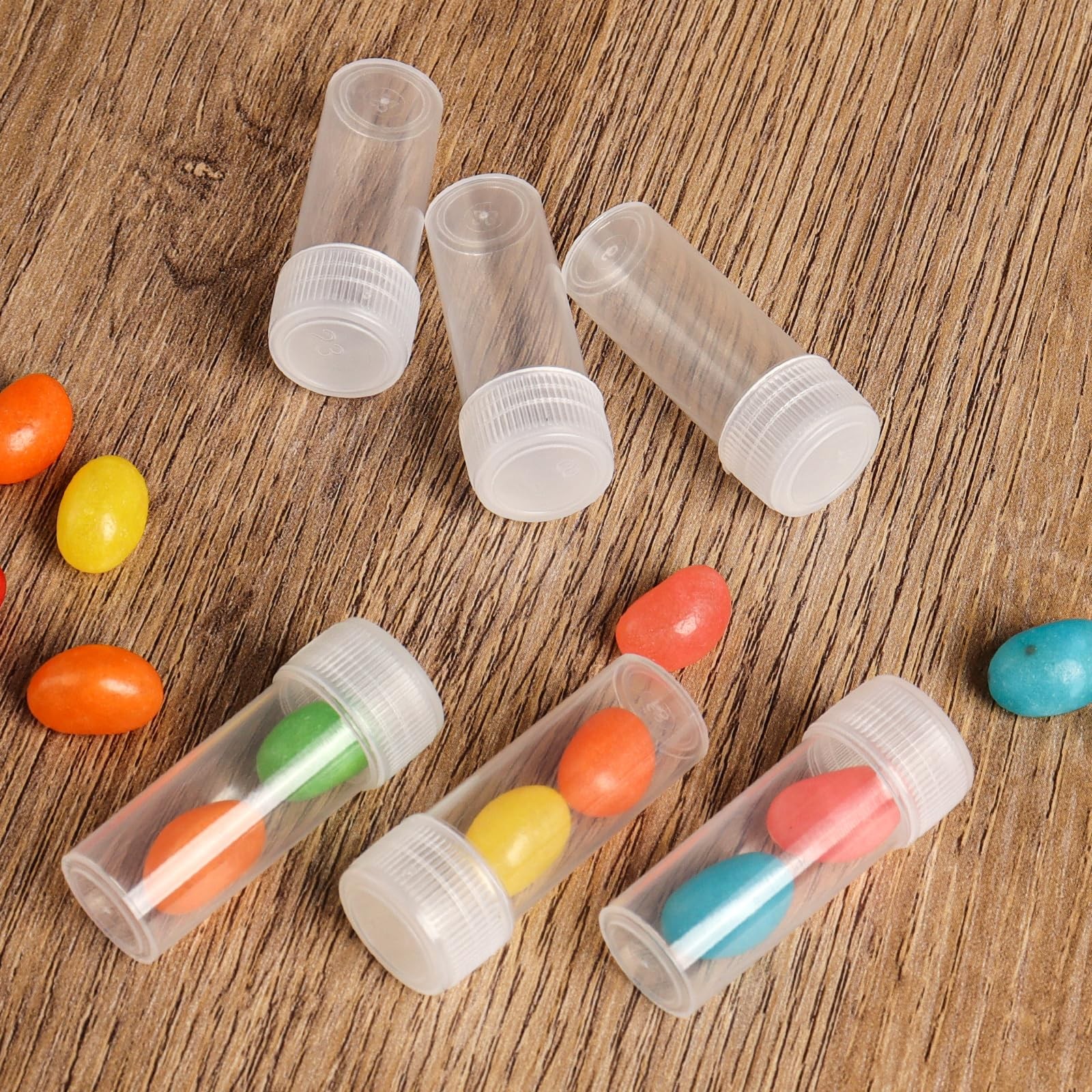 5ml Transparent Plastic Sample Bottle Test Tube Bottles Vials Storage Containers