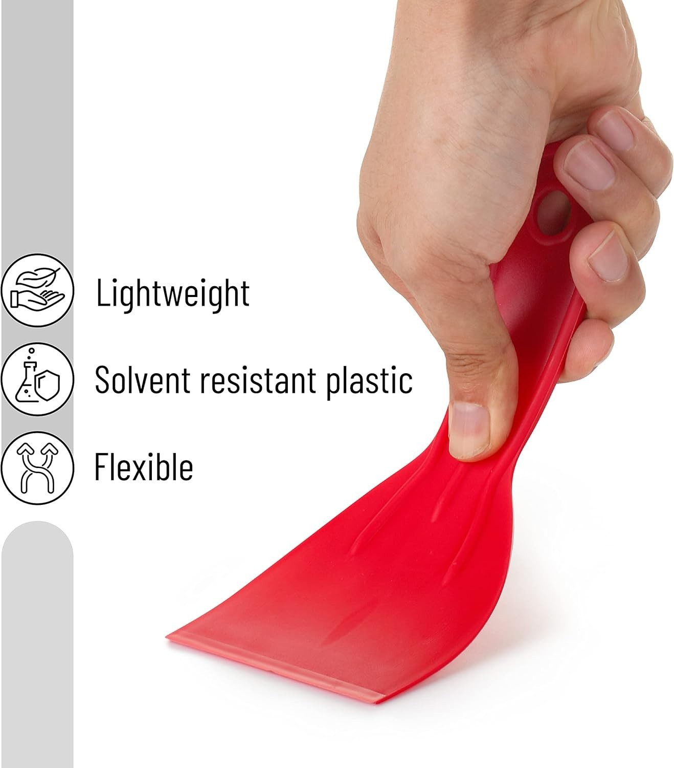 Bates 6 Pack Plastic Putty Knife Set - Paint Scraper, Spackle Tool, Spreader