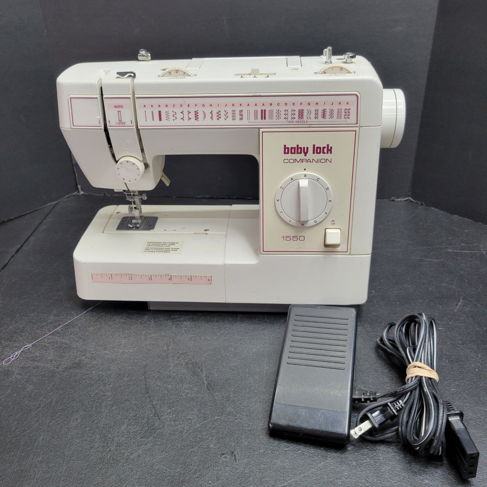 Baby Lock Companion BL1550 Electric Sewing Machine with Foot Pedal White