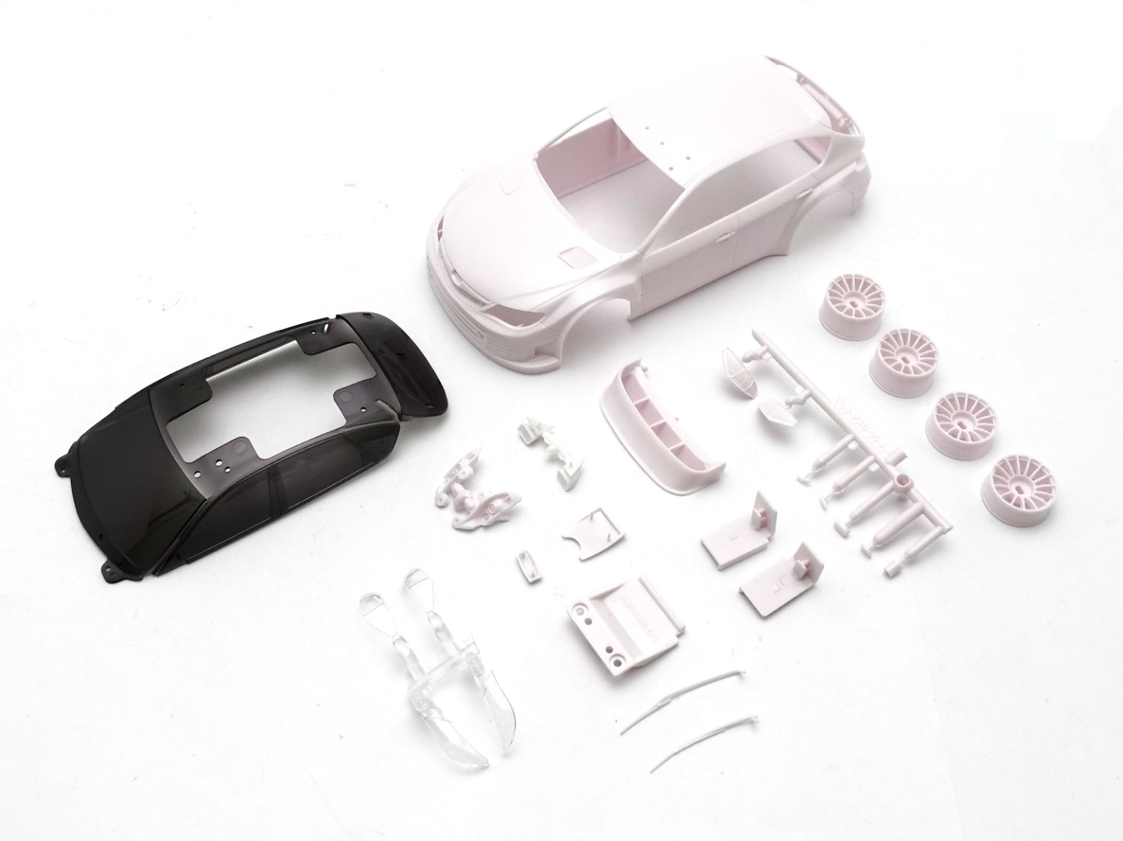 Kyosho Mini-Z Subaru Impreza WRC 2008 White Body Set (w/Rims) - MZN221