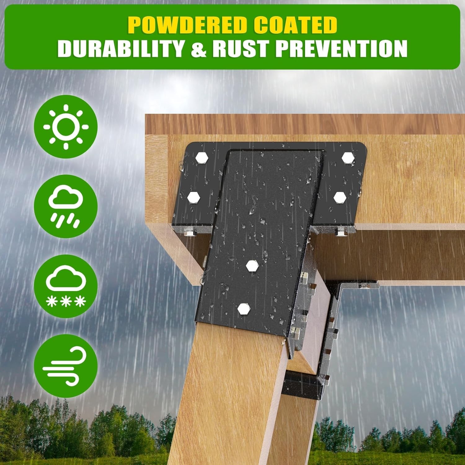 4Pack 4x4 Compound Angle Brackets Heavy Duty Deer Stand Bracket Hunting Blind