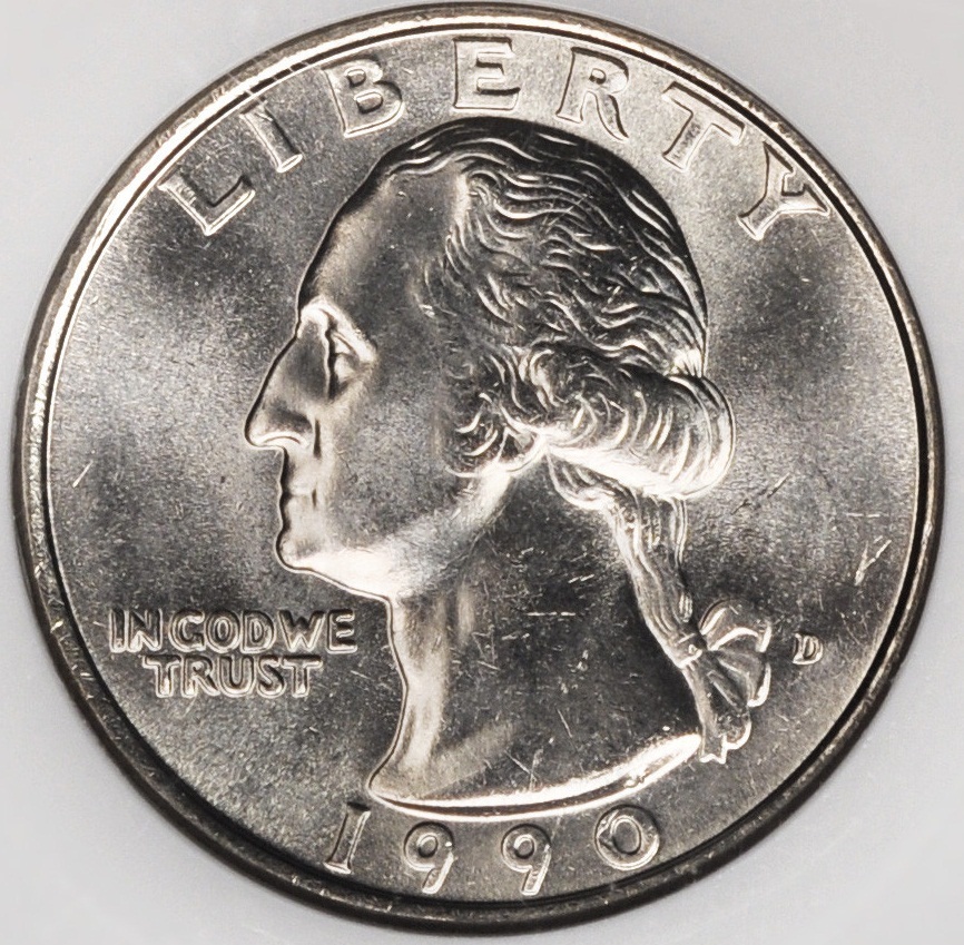 1990 P & D Washington Quarters Gem Bu From mint sets