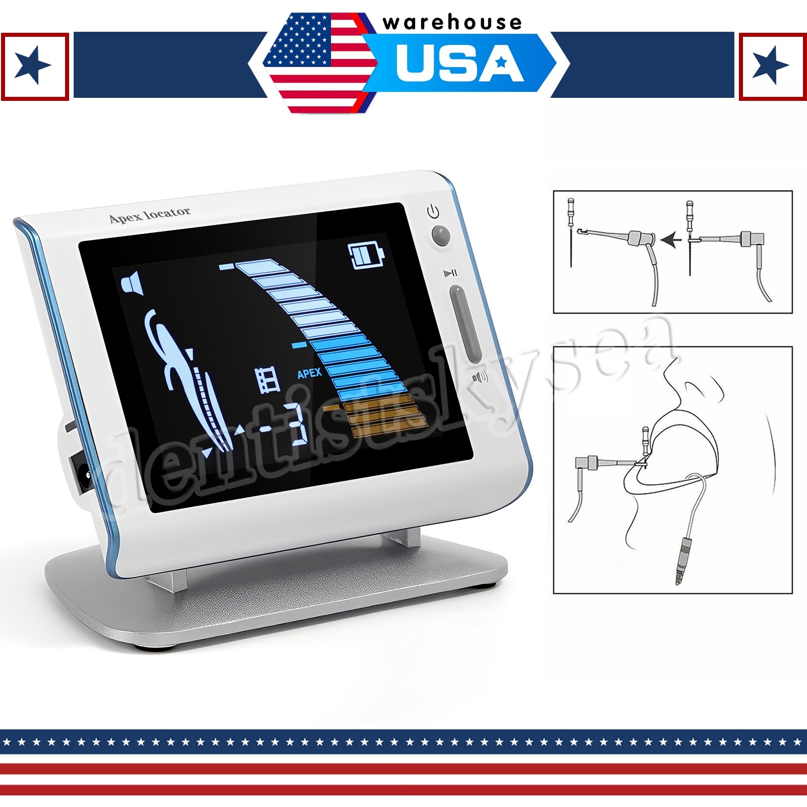 Dental Endo 4.5" LCD Screen Apex Locator Endodontic Root Canal Finder Measure
