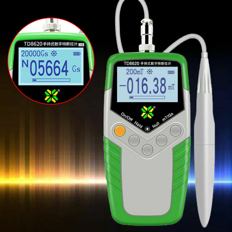 TD8620 Gauss Meter Handheld Tesla Meter Permanent Magnet Teslameter 5% Accuracy