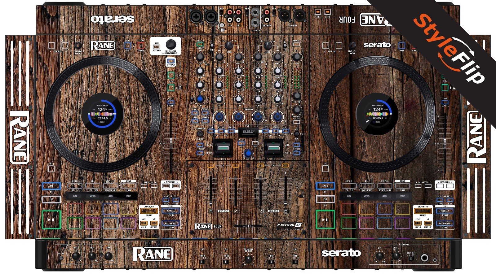 Rane Four Skin | Wood Design 3  | Protective Decal | StyleFlip Skins