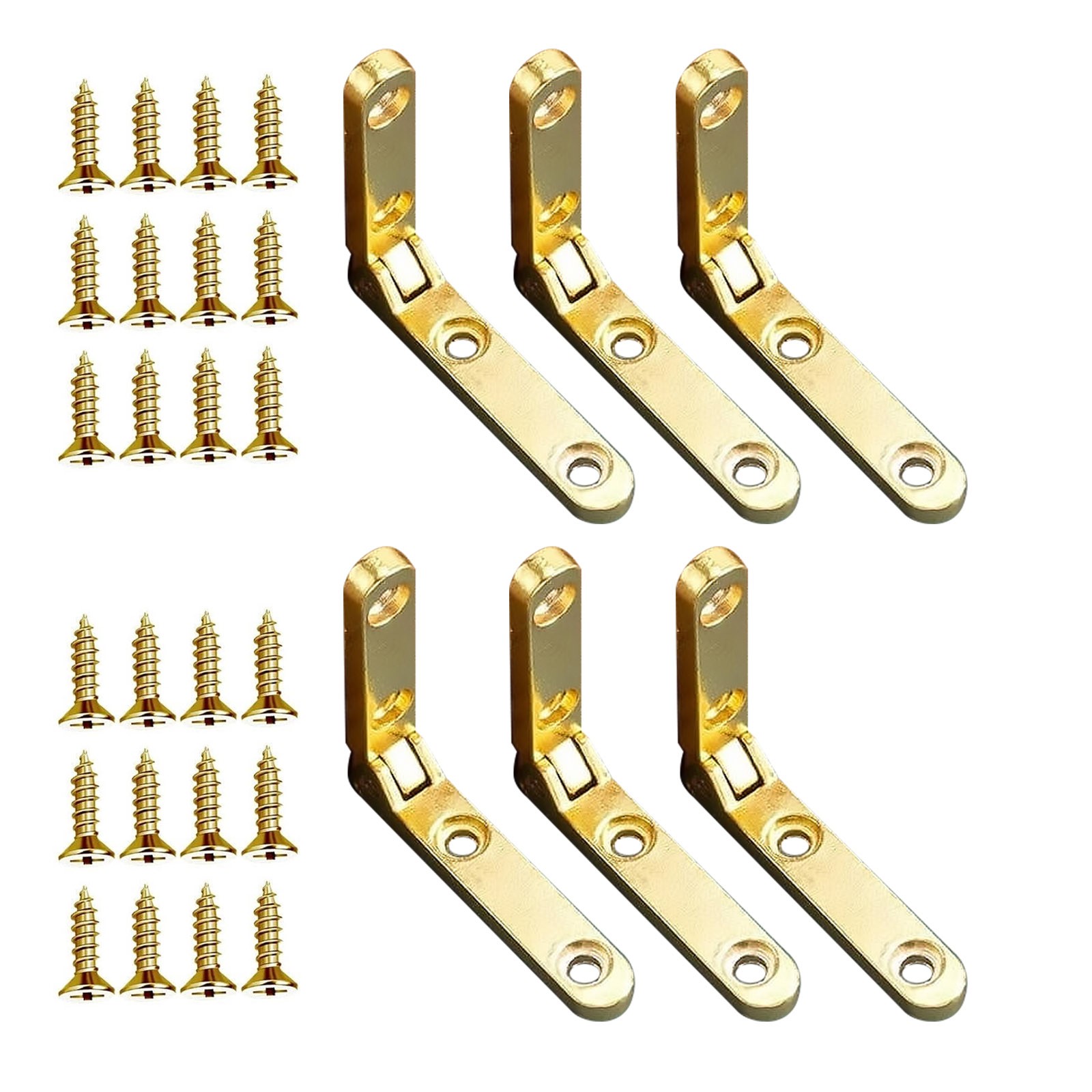 6 Set thicker and firm Small Hinges With Screws not easy to rust For Face Mount