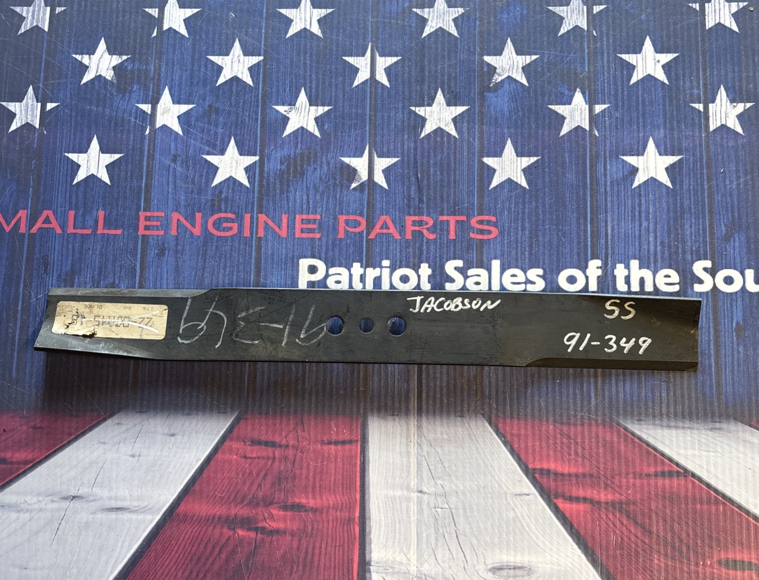91-349 Oregon Blade, 17-3/8" x 2, 6/16" centerhole * See description *