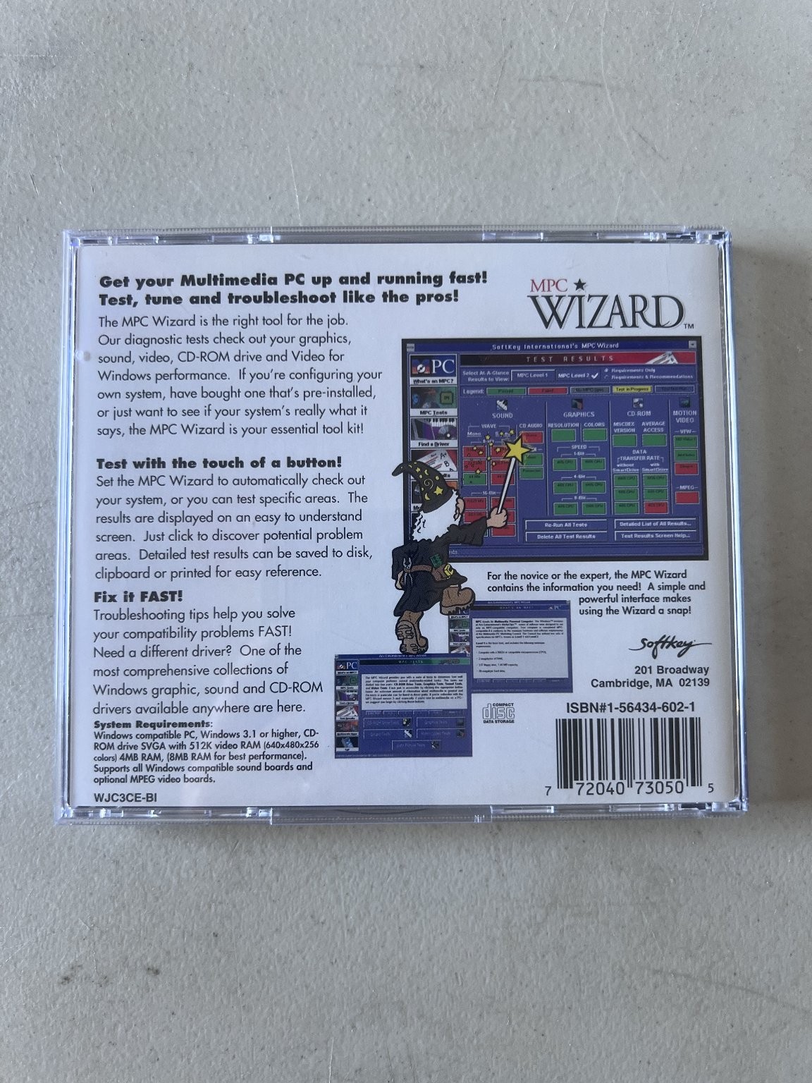 Softkey MPC Wizard 3.0 Multimedia PC Test & Tune Utility Software CD-ROM