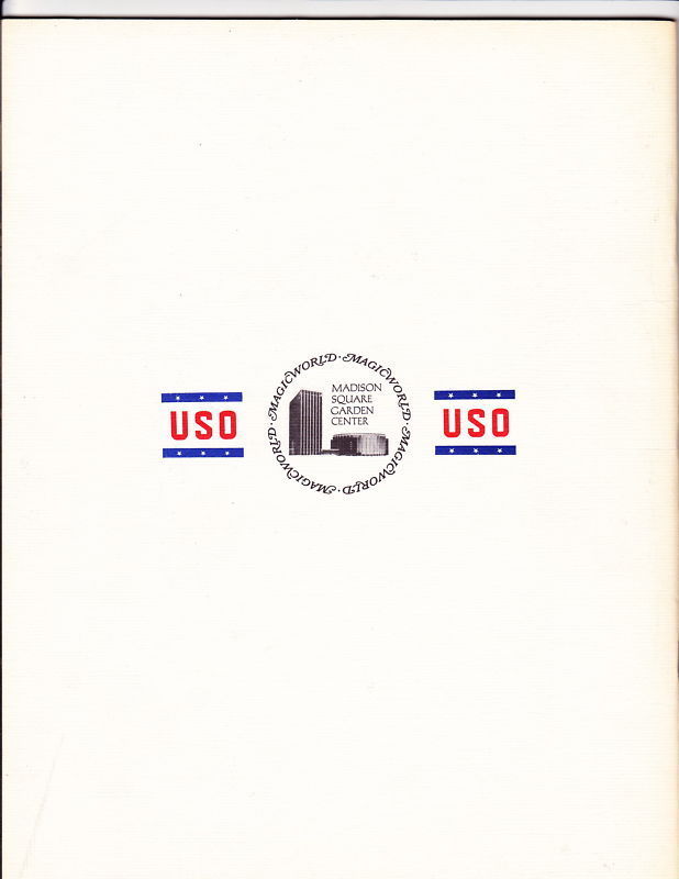 Opening Night Madison Square Garden 2/11/68 Program USO