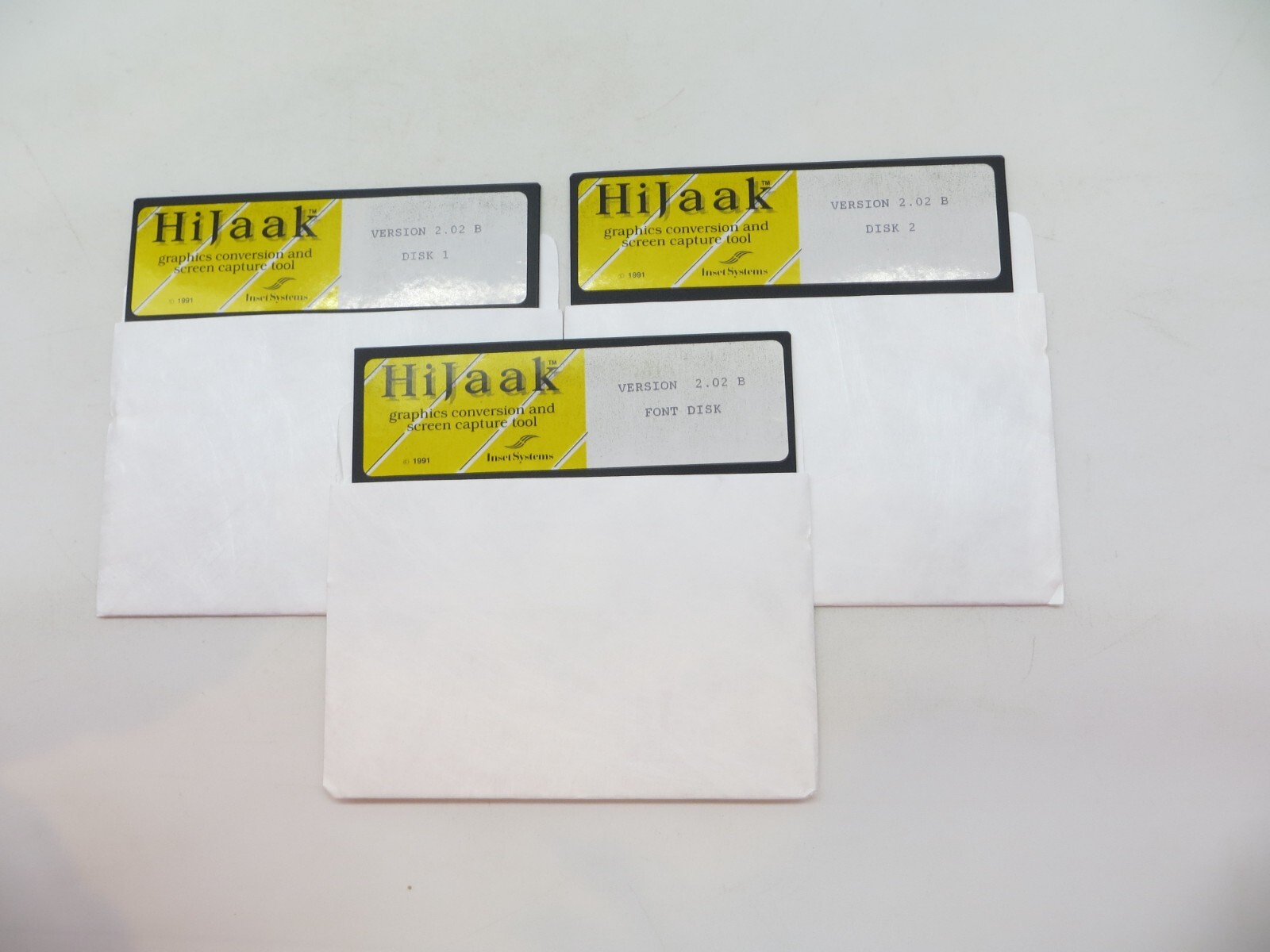 HiJaak Graphics Conversion & Screen Capture Tool V 2.02 5.25" Floppy Disks discs