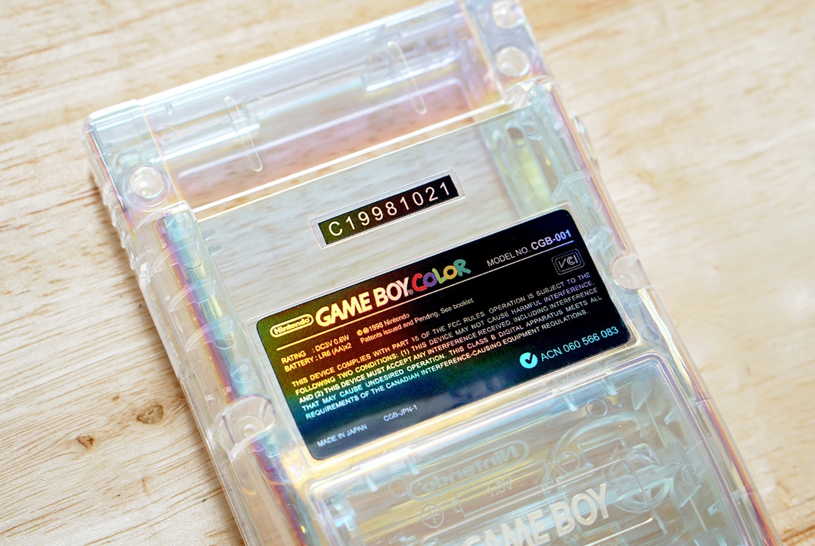 Holographic Sticker Set for Gameboy Color GBC
