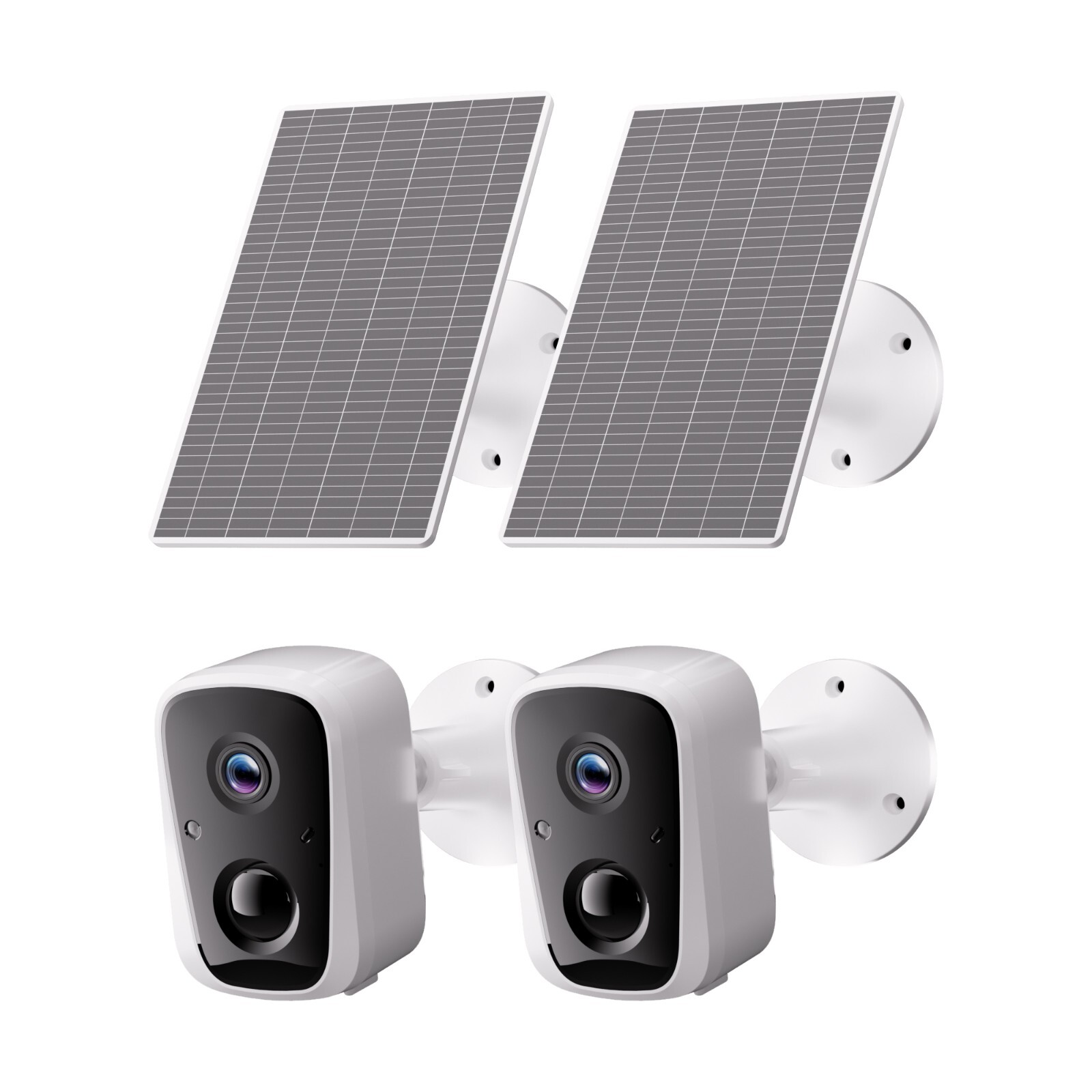 2PCS 4MP Solar Wifi Security Camera Wireless 2-Way Audio Color Night Vision PIR