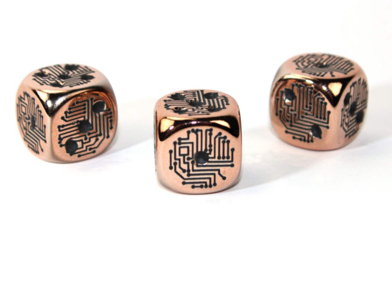 Chessex - Copper Plated Circuit Design Set of 2 d6s