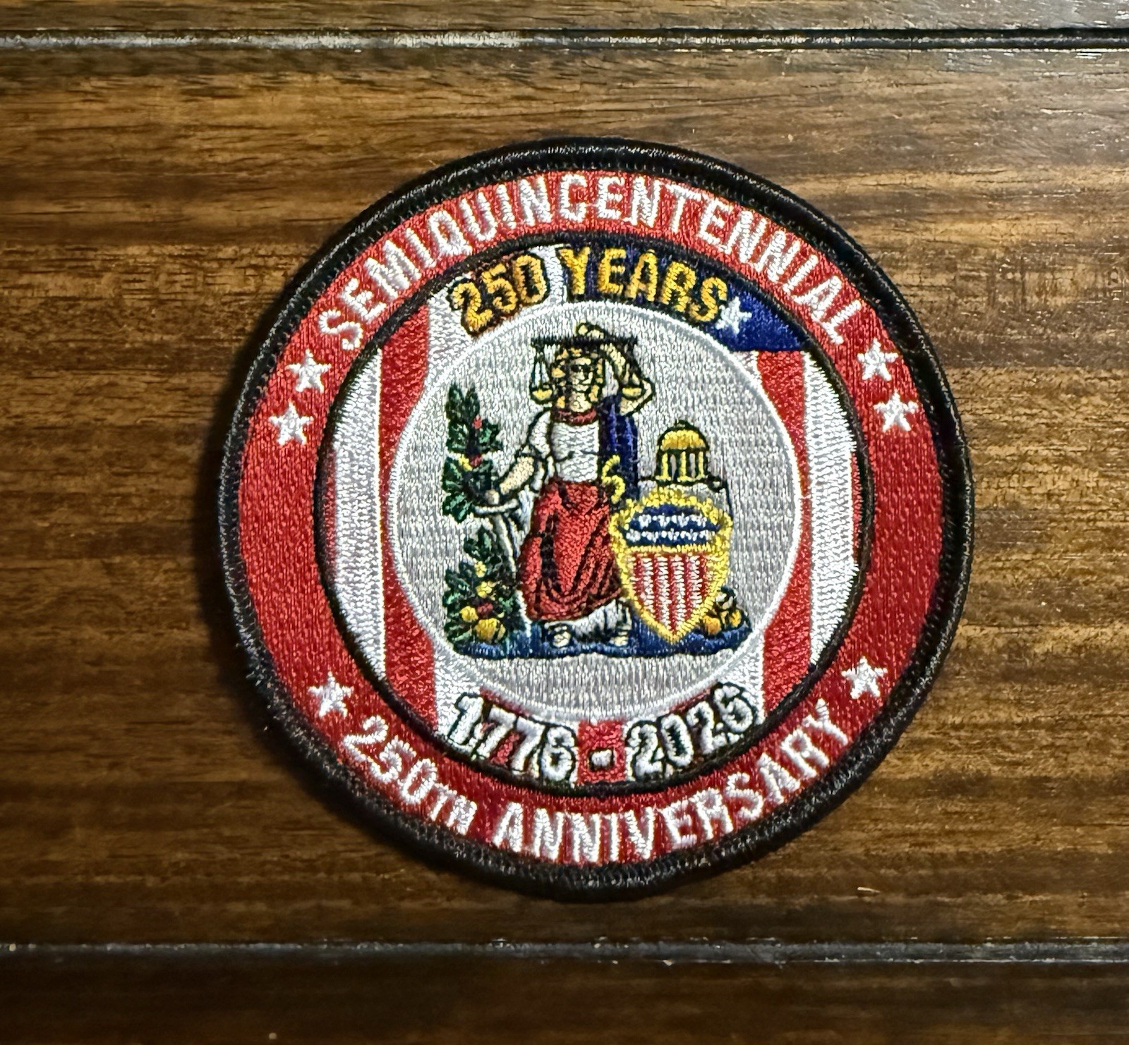 America250 Semiquincentennial 250 Years Patch, USA, Patriotic, American, Liberty