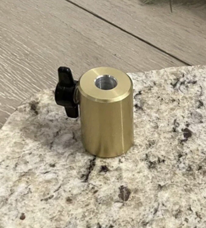 Gold/Brass Fly Tying Base Stem Adapter