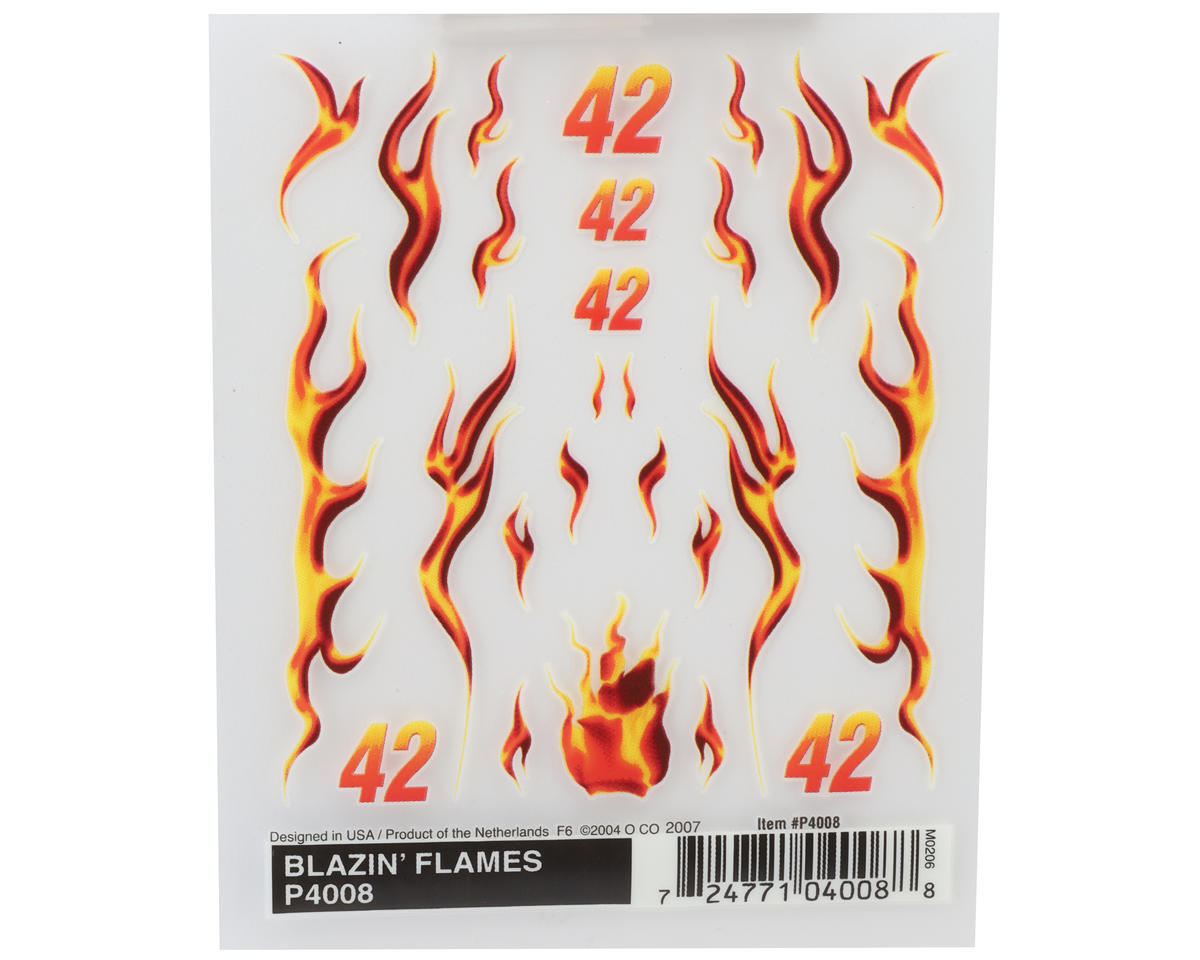 PineCar Blazin' Flames Dry Transfer Decals [PINP4008]