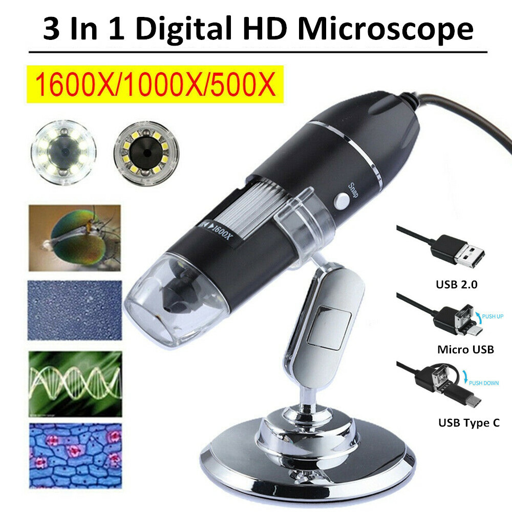 Digital Microscope 1600 Zoom Endoscope Magnifier Camera for iPhone&Android Phone