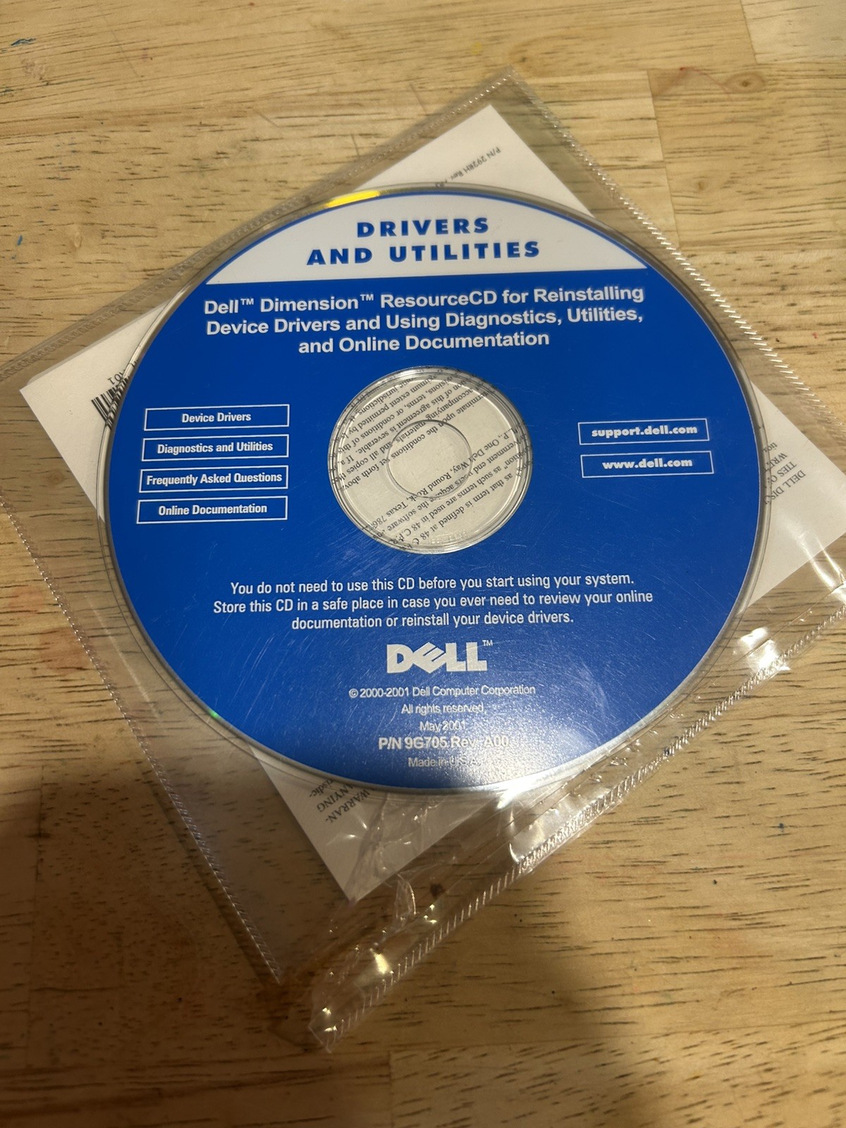 Dell Dimension ResourceCD for Dimension 4300, Dimension 8200, Dimension 2100