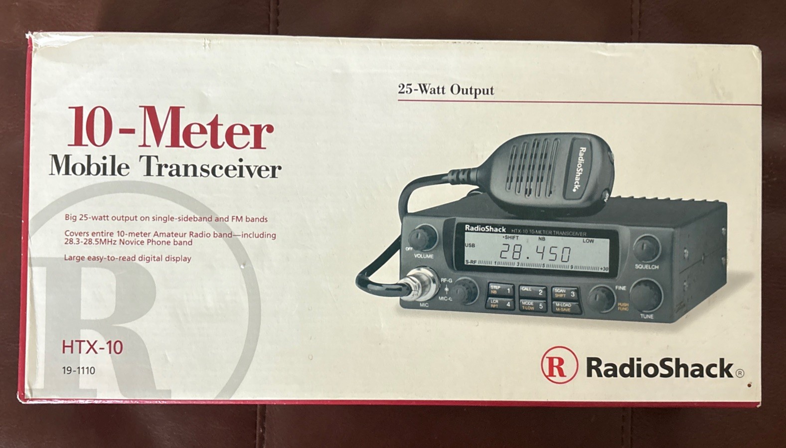 RadioShack 10 Meter Mobile Transceiver – 25W Output – New In Box HTX -10 - Open