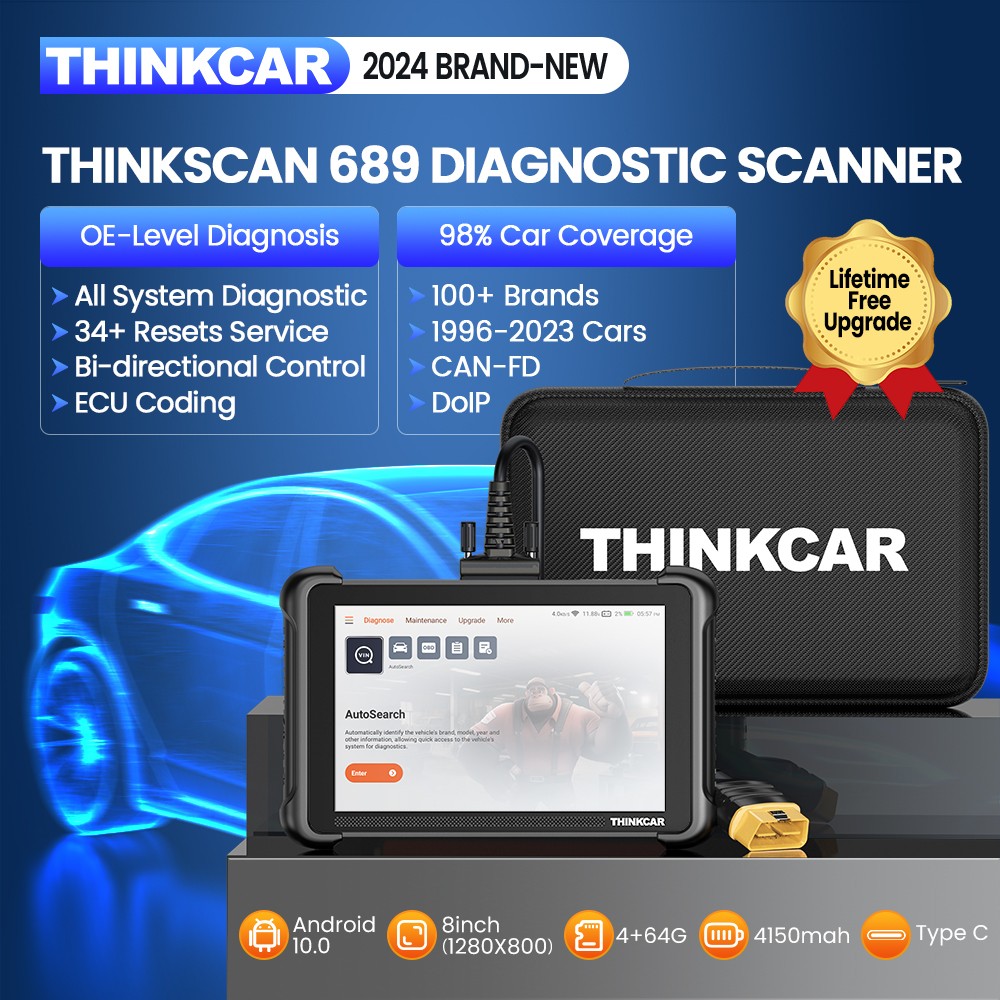 ThinkScan 689 OBD2 Auto Bidirectional Full System Diagnostic Scanner K.ey Coding