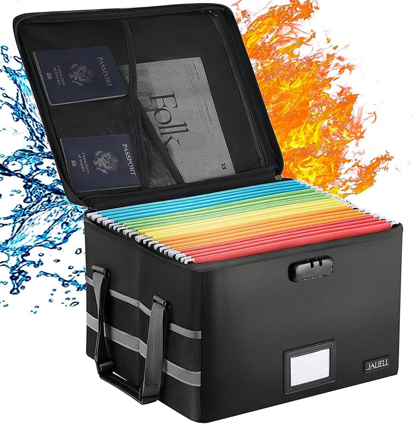 Fireproof Box with Lock, Document Storage Organizer with Lid, organizer Filing S