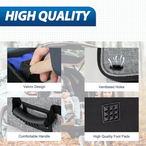 Car Trunk Organizer with Lid, Collapsible Multi Compartment SUV Organizer Gray
