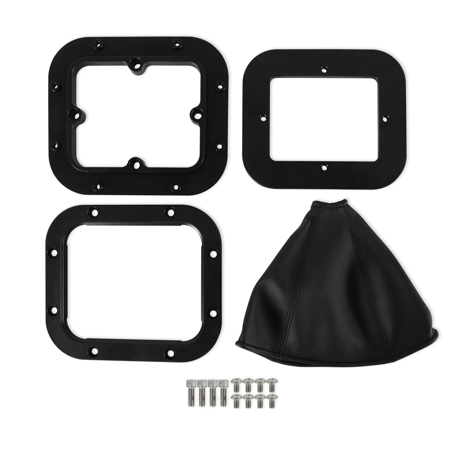 Hurst 115500HST Shifter Boot and Bezel - Rectangular - Black Finish