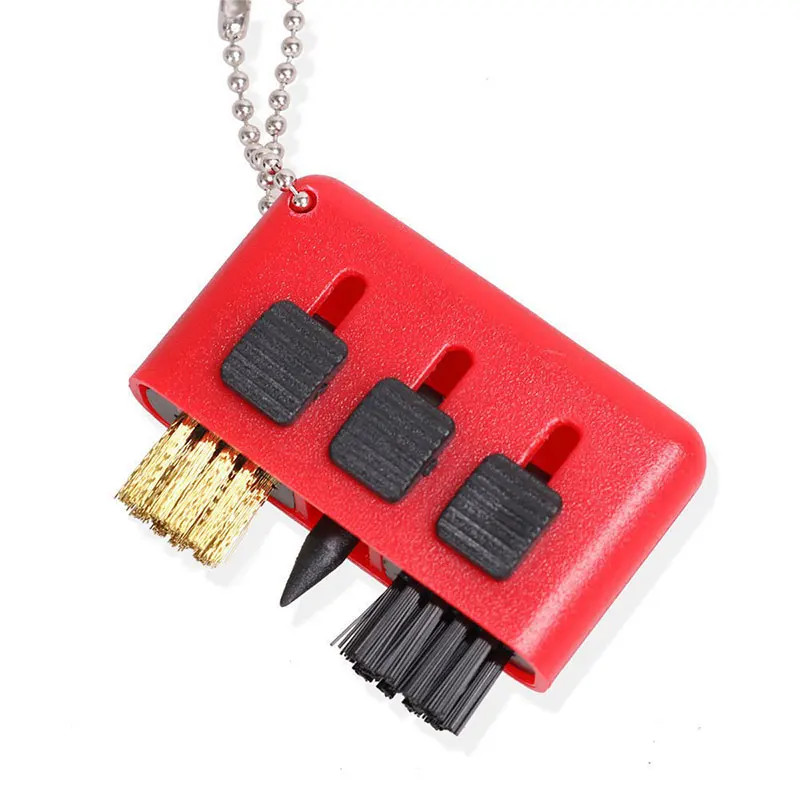 3-In-1 Golf Club Cleaning Brush Pocket Carry Training Accessories Portable Golf