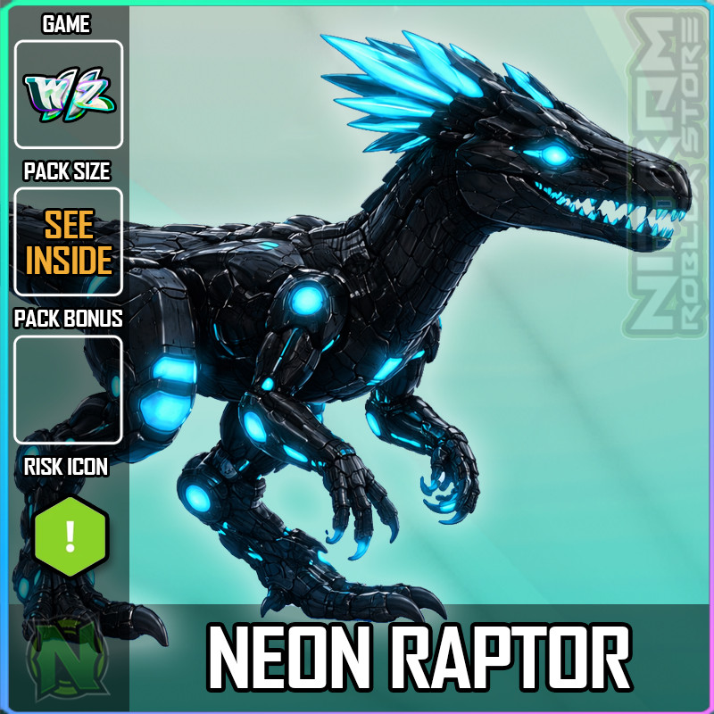 World Zero WZ - PET with PERFECT PERKS - NEON RAPTOR