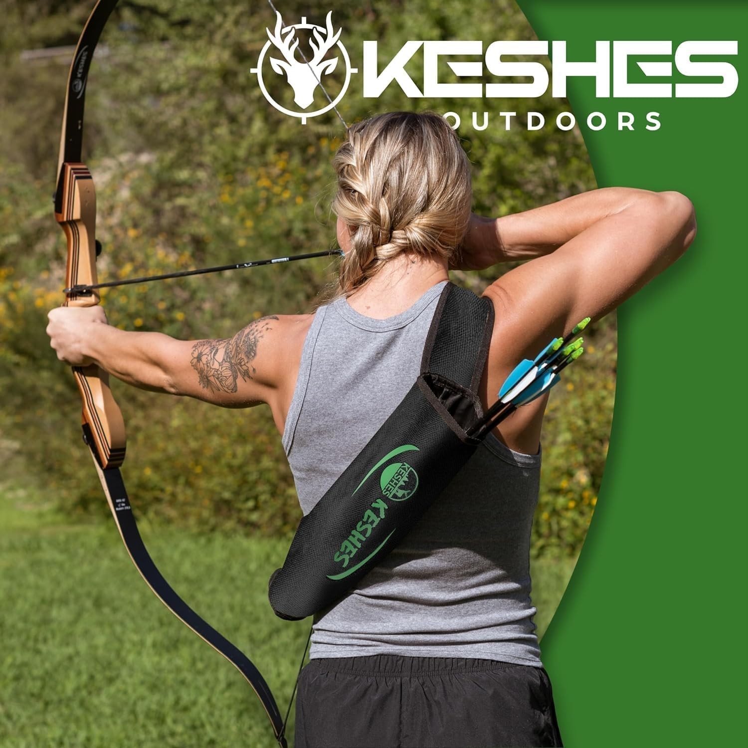 Compact and Durable Archery Quiver with Adjustable Strap for Target Practice