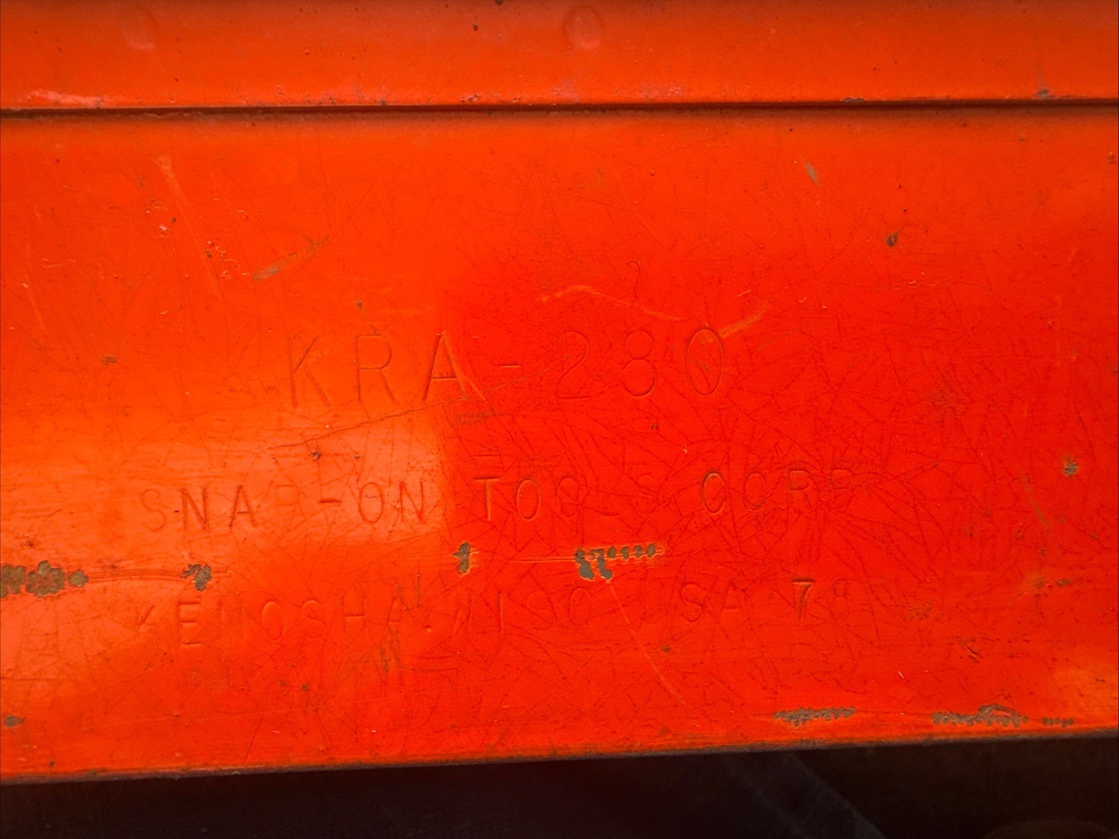 Vintage Snap-On Tool Box for Socket Set KRA 280 Date Code 72 KRA-280