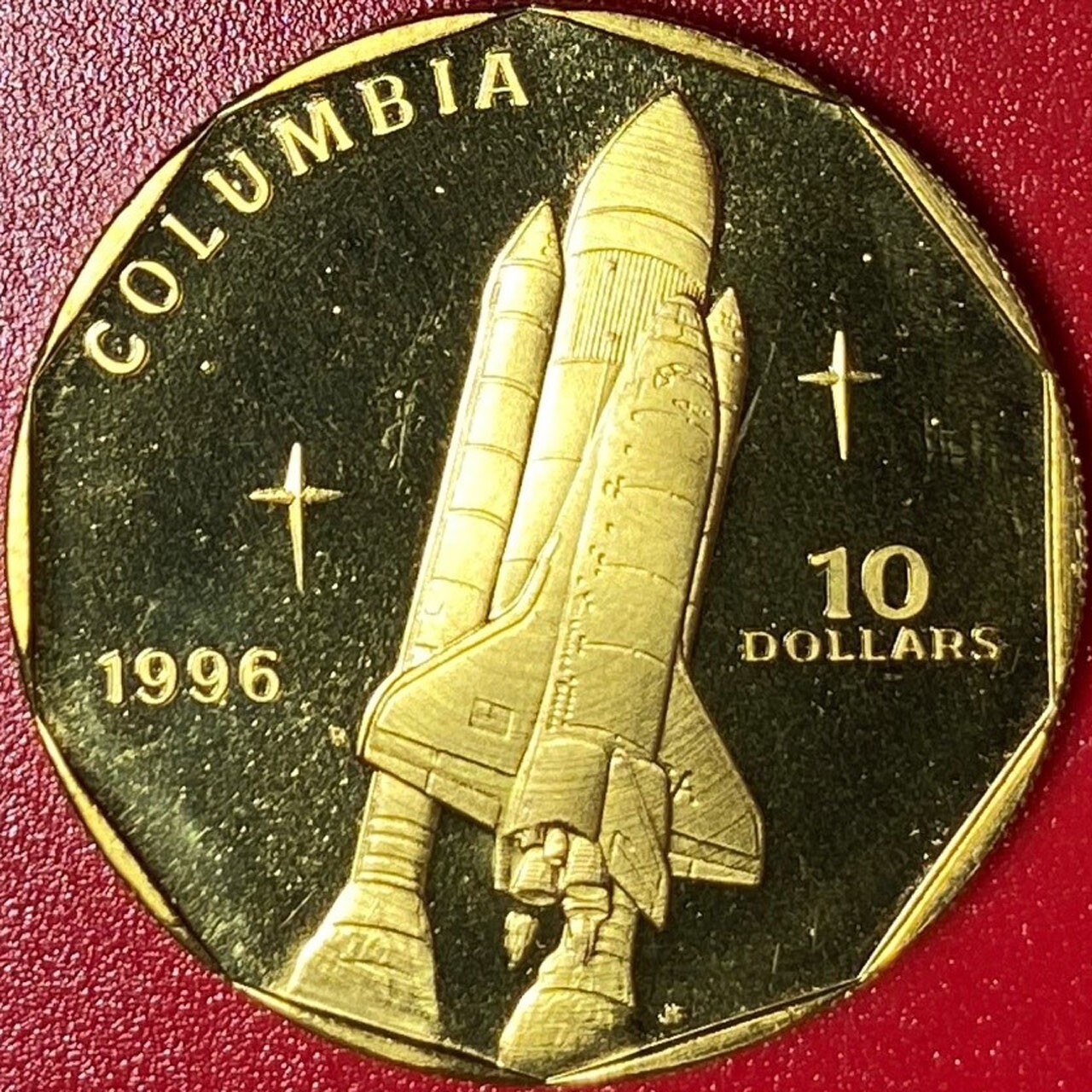 1996 MARSHALL ISLANDS $10 SPACE SHUTTLE "COLUMBIA" NASA MISSION STS-1 1981 RARE!