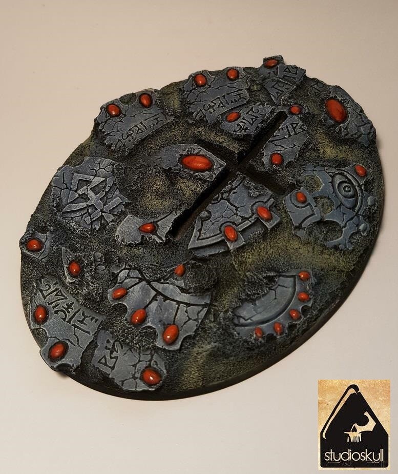120X95mm LARGE OVAL RESIN FLYER  BASE ELDAR RUINS WARHAMMER 40K