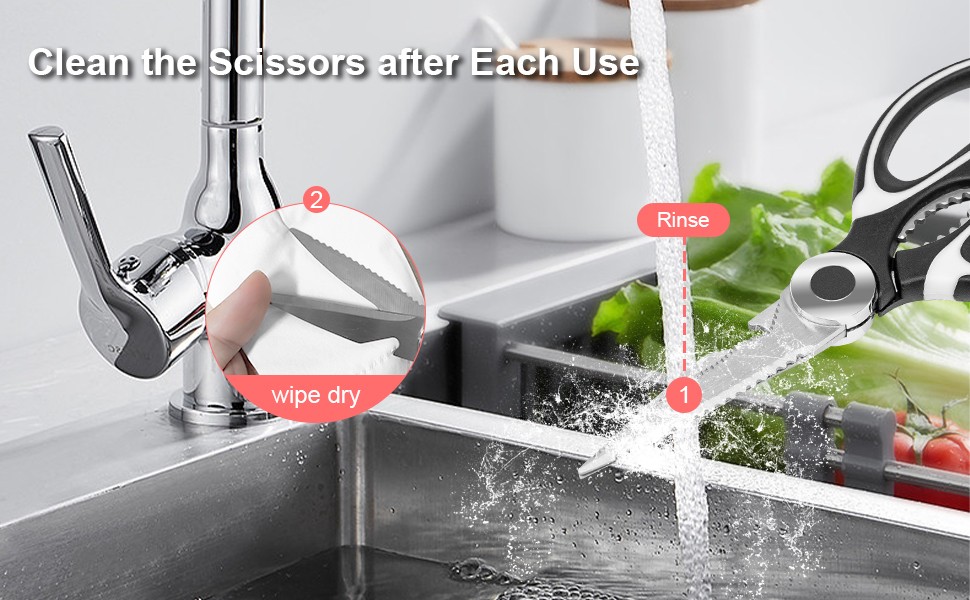 2-Pack Kitchen Scissors Heavy Duty, Premium Sharp Kitchen Shears for Food, Fish,