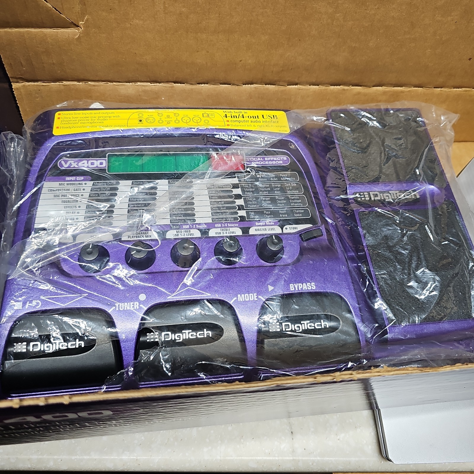 Digitech VX400 Multi Effect Guitar Vocal Processor In Original Box Tested