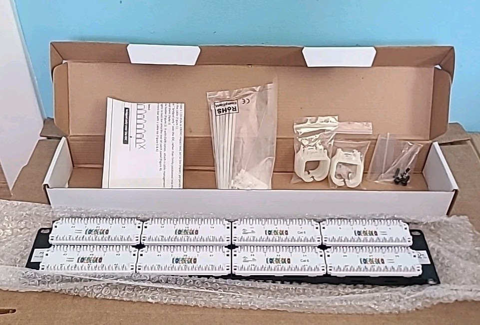 NEW Unshielded 48 Port CAT6 Patch Panel PP2-305/48P FAST SHIP