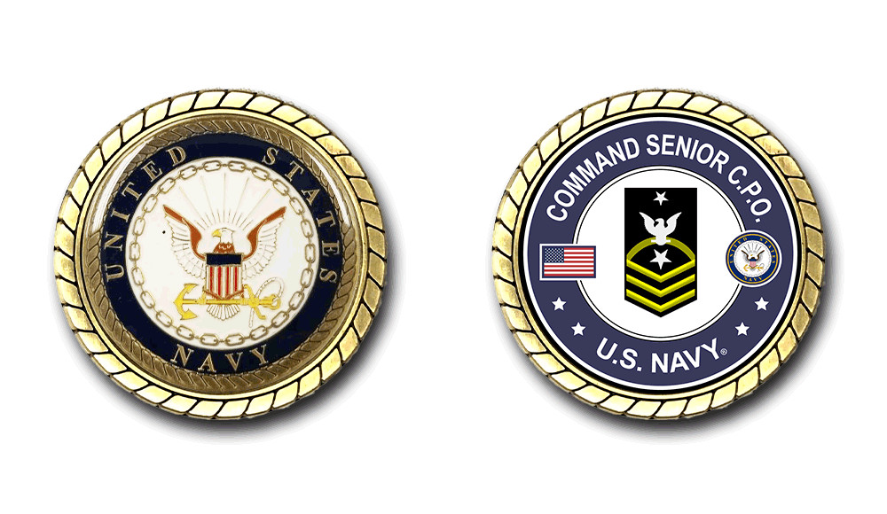 US Navy Command Senior Chief Petty Officer Challenge Coin Officially Licensed