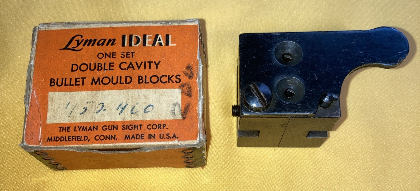 Lyman 452460 Double Cavity Bullet Mould Block in Box .45 Caliber