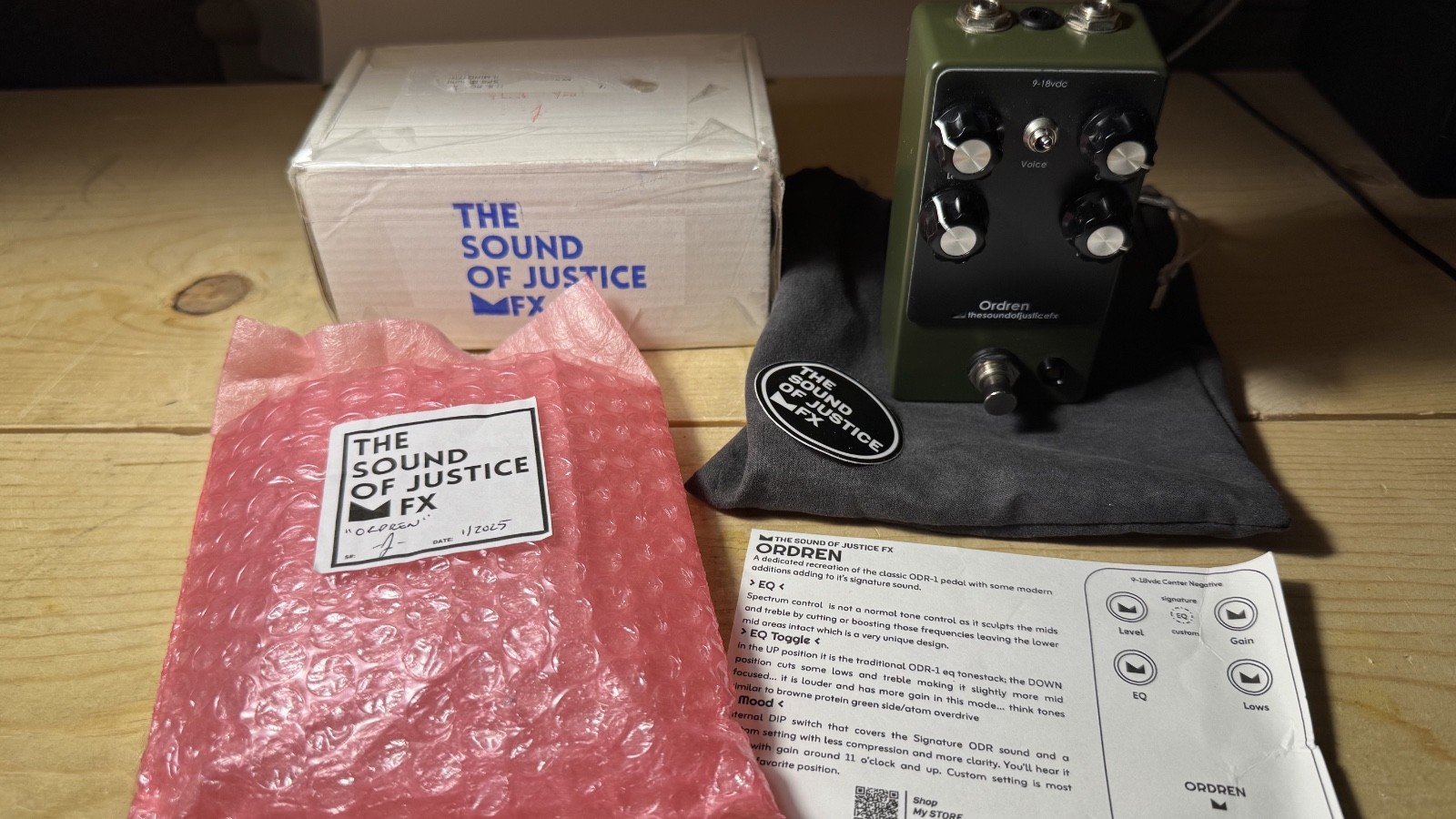 The Sound of Justice FX Ordren OverDrive | 9-18v