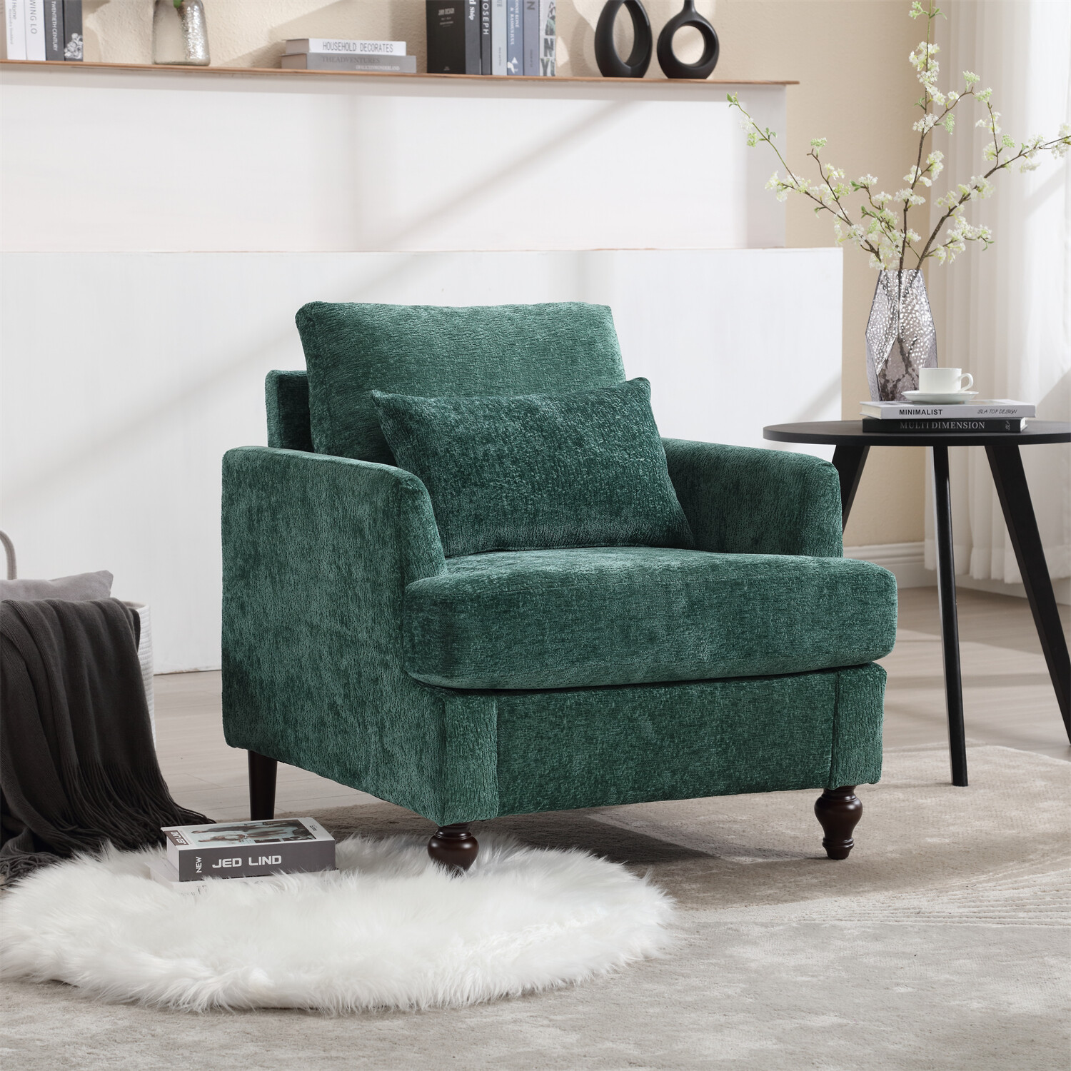Modern Accent Chair Single Sofa Upholstered Armchair Lounge Chair Club Chair