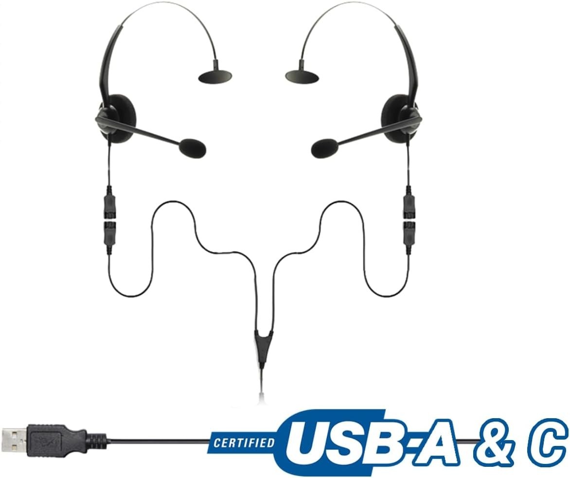 Project Telecom Monaural Noise-Cancelling USB-A / USB-C Training Kit (210426)