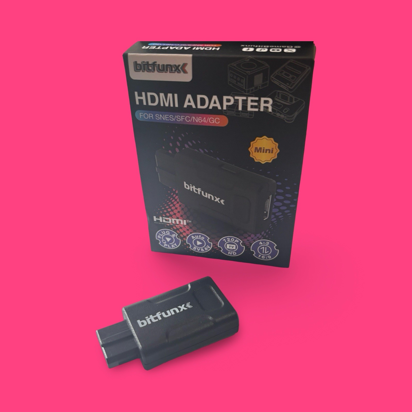 ⚡ Bitfunx HDMI Video Adapter for SNES / SFC / N64 / GameCube | No External Power