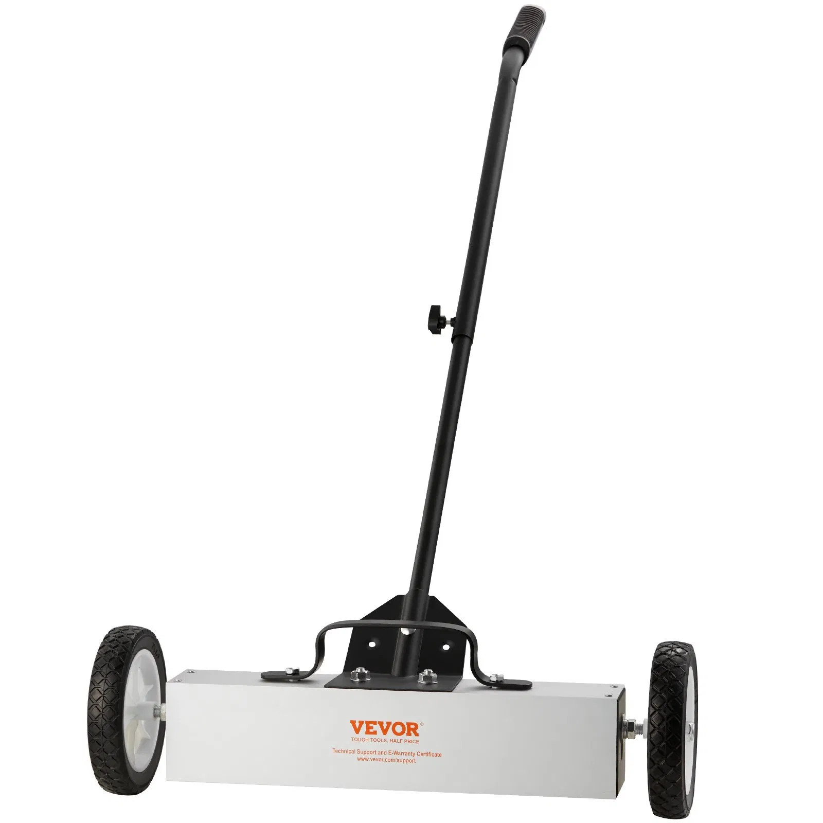 45Lbs Rolling Magnetic Sweeper with Wheels, Push-Type Magnetic Pick Up Sweeper,
