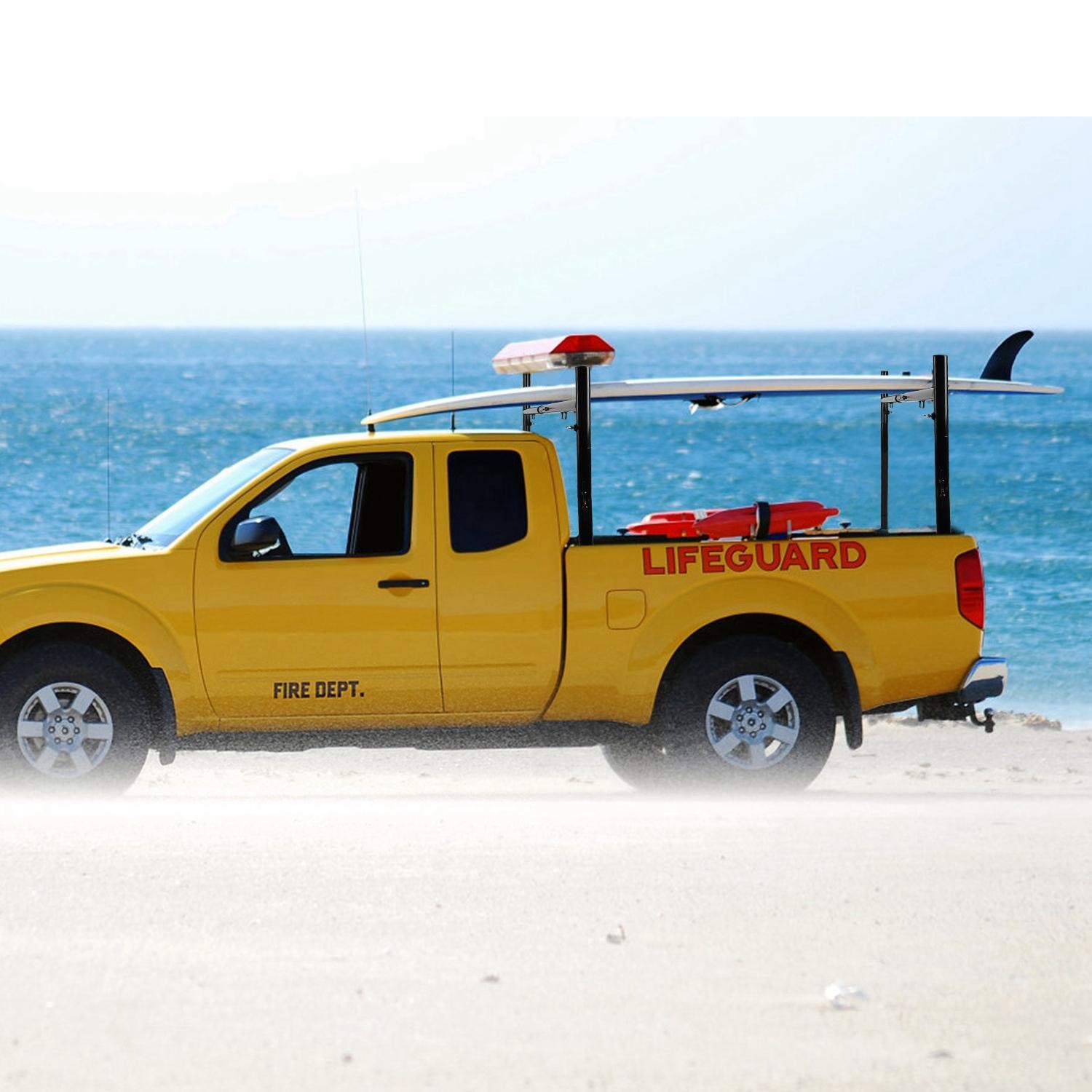 1Pair Extendable Truck Ladder Rack Non-Drilling Pick-up Bed Utility Adjustable T