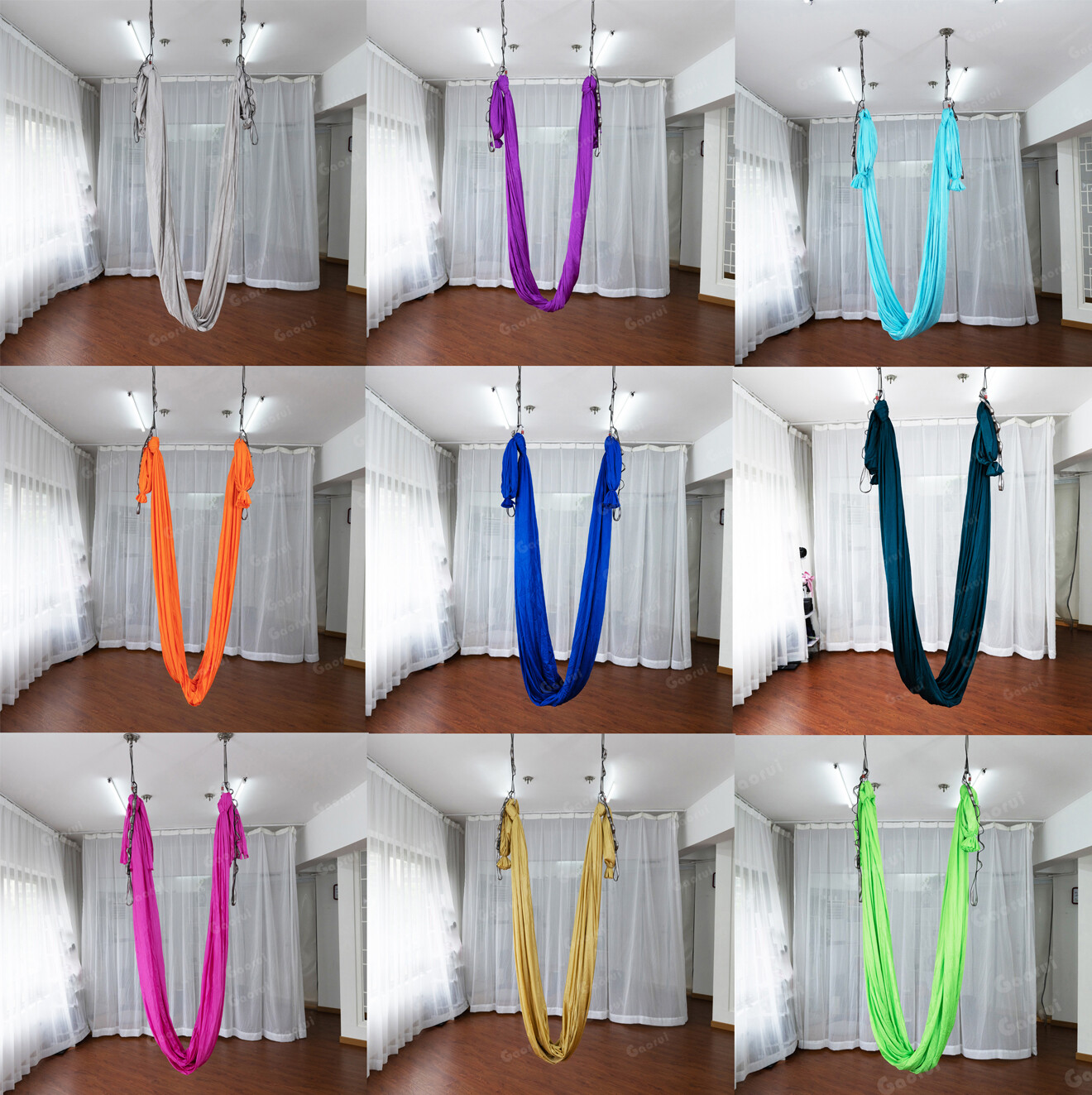 16ft Aerial Yoga Swing Hammock Anti Gravity Silk Trapeze Inversion Decompression