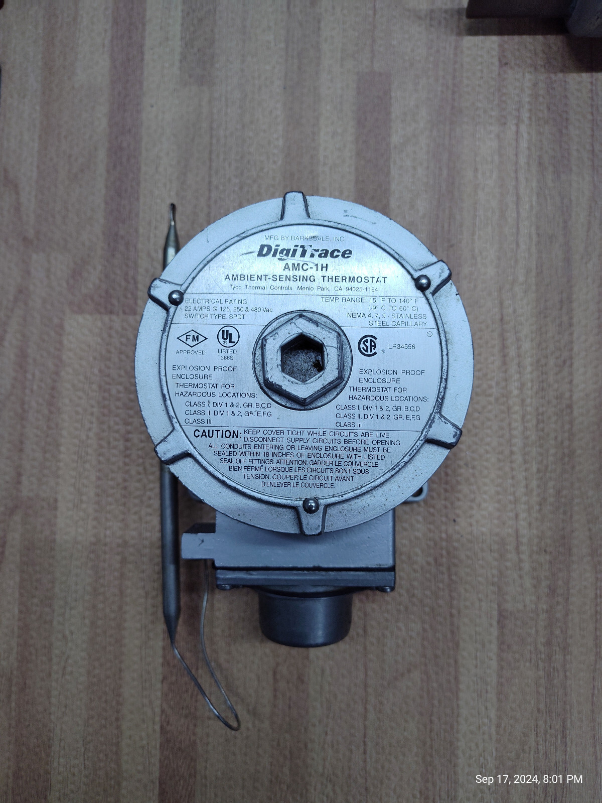 Barksdale nVent RayChem Pentair DIGITRACE AMC-1H AMBIENT SENSING THERMOSTAT