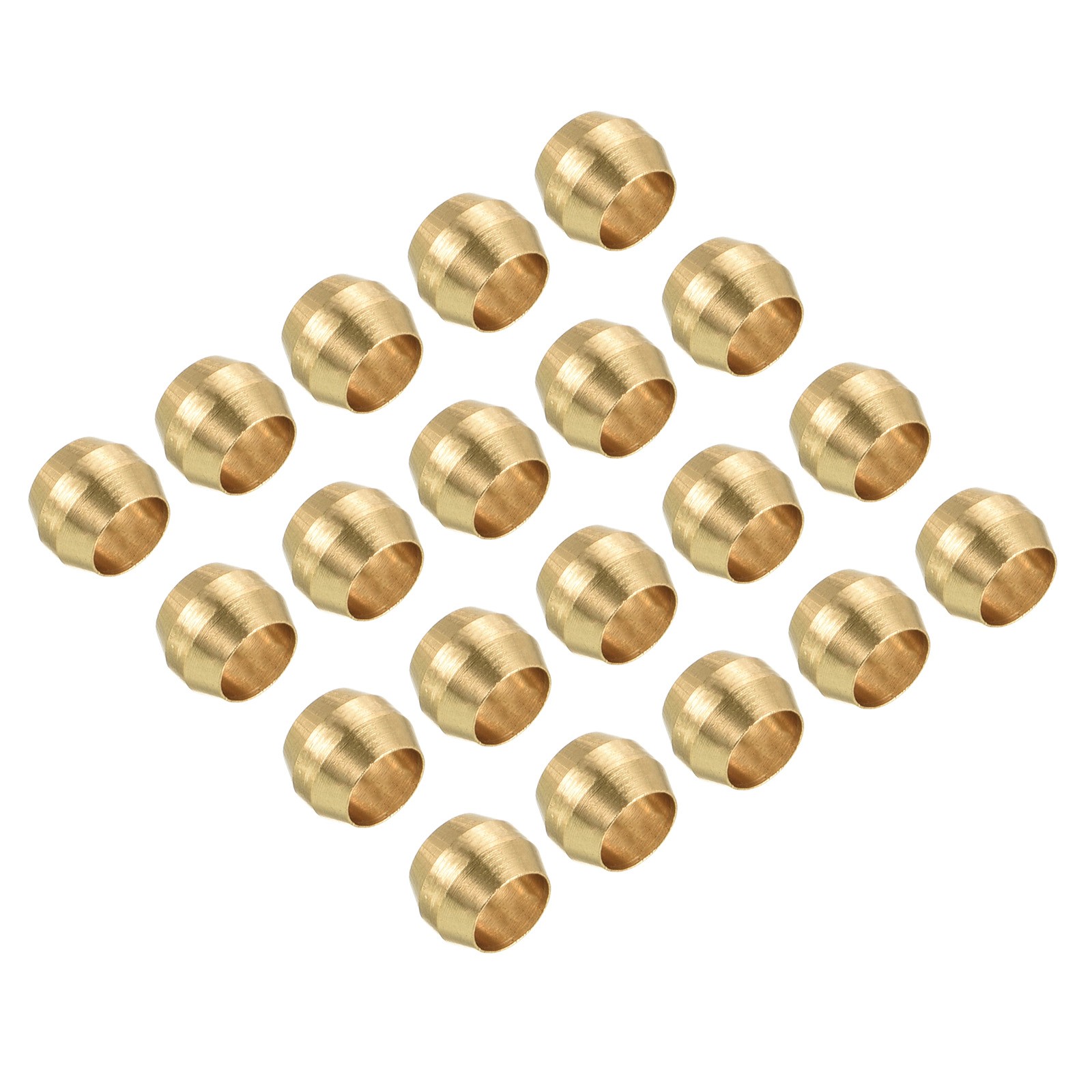 20pcs 4mm Tube Brass Compression Sleeve Ferrules Brass Compression Fittings